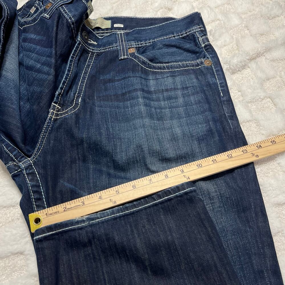 Big Star Union Straight Leg Jeans Mens 38x32 Dark Wash Contrast Stitch Denim - Picture 9 of 13